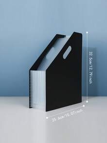 A4 Vertical Accordion File Folder 13 Pockets Multi-Layer Document Bag Student File Bag Handheld Exam Paper Bag Storage Bag Student Dedicated Paper Classification Storage Organizer Large Capacity Collection Box Insert Folder,Back To School Season - Single Piece - View 2