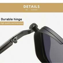 1 Pair Fashion New Metal Spring Punk Style Oversized Eyeglasses, Suitable For Outdoor Travel, Beach, Vacation For Men And Women - Multicolor - View 4