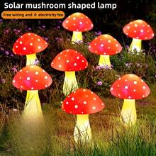 8 Modes Solar Mushroom Garden Lights Waterproof LED Pathway Lights, Cute Outdoor Yard Decor Lamp Auto On/Off For Lawn Patio Walkway - Red Mushroom Lamp - View 5