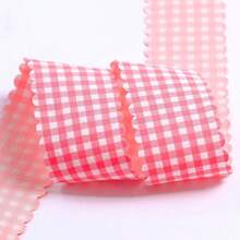 Wavy Edge Plaid Ribbon DIY Bow Baking Floral Clothing Decoration Ribbon - Multicolor - View 20