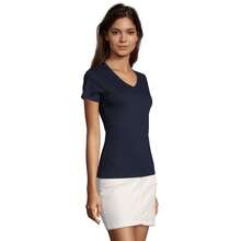 SOLS Womens/Ladies Imperial V Neck T-Shirt - French Navy - View 3
