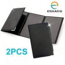 4-Fold Car Document Holder With 2 Pcs Options, PVC Lined Pockets Vehicle Registration Organizer, Lightweight Travel Wallet For Driving License, Passport, Insurance Cards & Papers - Brown - View 11