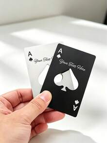 Ouvre-bouteille personnalisé, cadeau de poker, cadeau de garçon d'honneur avec nom et date personnalisés, ouvre-bouteille de portefeuille avec initiale de nom personnalisée, ouvre-bouteille de poker, faveur de fête, cartes de poker de casino, cadeau d'invitation de garçon d'honneur, as de pique, meilleur cadeau pour les hommes - Multicolore - Voir 8