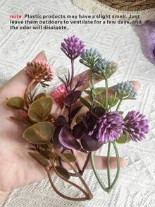 50/20pcs 11-14cm Random Mixed Color Artificial Eucalyptus Leaves, Terrarium Miniature Garden Decoration, Room Decor, Tabletop Decoration, Photography Props, DIY Floral Arrangement, Christmas Party, Gift Box Decoration, Wedding Wreath Making, Wall Decor - Multicolor - View 5