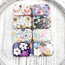 Caja de almacenamiento de 8 piezas para minicarquería de flores, caja de almacenamiento decorativa, pequeñas latas de metal con tapas con bisagras, caja portátil, kit de almacenamiento - Girasol - Ver 3