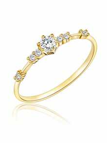 1pc Creative S925 Sterling Silver Zirconia Thin Ring, Sweet & Romantic Jewelry For Women, Daily Commute, Proposal, Couple, Friendship Gift - Single Ring - View 6
