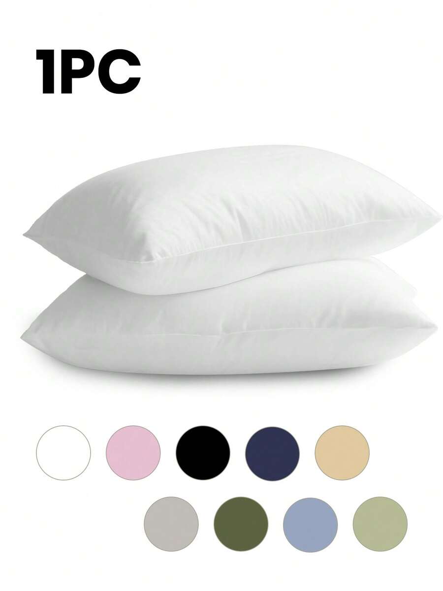 1个柔软枕套，标准尺寸，信封式封口，抗皱、抗褪色、防污，不含枕芯，适合秋季装饰、房间装饰、返校季、学习用品，可选颜色：白色、粉色、黑色、海军蓝、米色、灰色、绿色、蓝色。