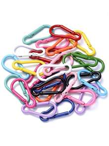 11/22pcs Aluminum Alloy Keychain Clip - Durable, Multi-Color Combination Suitable For Keys And Accessories, Lightweight And High-Quality Design, Secure Keychain | Colorful Keychain | Durable Clip, Carabiner Clip, Random Color - Multicolor - View 4