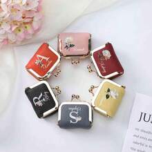Personalized Name Birth Flower Travel Jewelry Storage Box, Mini Kiss Lock Jewelry Storage Bag, Customized Name Storage Bag, Birthday Mother's Day Bridesmaid Gift - Multi-color Genuine Leather Ring Bag - View 6