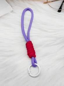 Último 1 pieza Lanyard de teléfono con diseño de bloques de color y dopamina, llavero, bolsa para teléfono, correa para llaves - Llavero con cordón - Ver 1