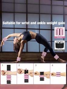 Adjustable Wrist And Ankle Weights (Unisex), Fitness Weight Set, Suitable For Sports, Yoga, Walking, Running, Dancing, Pilates, Aerobics, Home Fitness Wearable Wristbands. Weighted Bracelets - Adjustable Ankle And Wrist Weights, Suitable For Men And Women - Multicolor - View 3