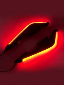 GLANBERT 2pcs Motorcycle Sport Bike Front Wing 12V LED Light Modification Accessories, Equipped With Lightweight Wind Blade Electric Vehicle, Suitable For Cruiser And Electric Bike Universal Aerodynamic Windproof Upgrade Kit, Fashion Design - Wind Vane - View 13