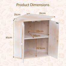 COSTWAY Corner Bread Box For Kitchen Counter, Bamboo Double Layer Breadbox Organizer With Adjustable Shelf, Large Capacity Bread Storage Bin, Farmhouse Storage Container For Homemade Bread, White - White - View 3