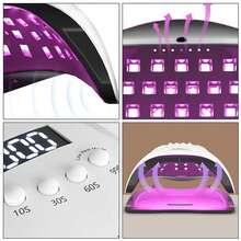 500W UV LED Nail Lamp, 45 LEDs Gel Nail Dryer For Fast Curing With LCD Display, 4 Timer Settings & Auto Sensor, Salon-Grade Nail Light For Home And Nail Salon Use - White - View 9