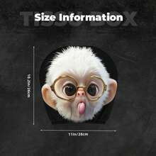 2pcs Cute Monkey With Glasses Car Headrest Covers, Car Interior Decoration Accessories, Soft And Comfortable, No Filling Material, Suitable For Long-Distance Travel And Daily Commute, Gift For Friends And Family - 2pcs - View 9