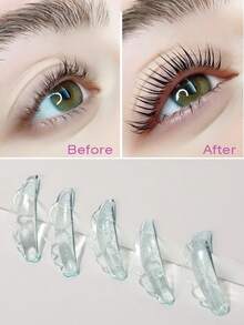 10pcs 5 Sizes Eyelash Lifting Rods, Self-Adhesive Eyelash Lifting Pads, Soft Eyelash Curling Pads - Multicolor - View 2