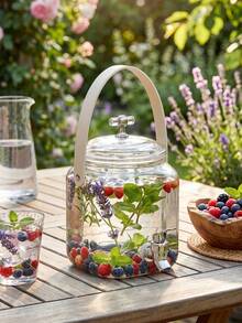 Plastic Beverage Dispenser Jar For Infused Water,Iced Tea,Lemonade,Party Kitchen Us Perfect For Homemade Fruit Water,Cold Tea,Punch,Sangria,Suitable For Home Kitchen,Backyard BBQ,Wedding,Picnic And Outdoor Party Drink Station. - Multicolor - View 10
