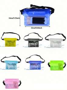 Waterproof Waist Bag, Multi-Layer Foldable Zipper Closure Protection, Minimalist Phone Storage Pouch, Dry Bag, Adjustable Anti-Sand Crossbody Bag, Protects Valuables And Keys During Diving, Handbag, Beach, Cruise, Vacation, Hiking, Travel Essential Accessory - Multicolor - View 10