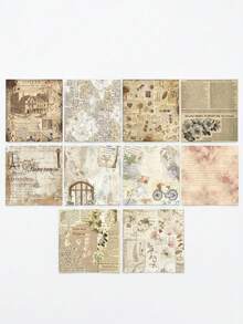 Vintage Scrapbook Paper Pads - 60 Sheets Mixed Collage Paper - Double-Sided Printed Cardstock Decorative Vintage Origami Journal Collection Patterns - Suitable For Handmade Packaging - Photo Albums - Educational Games - Girls Games - Multicolor - View 11