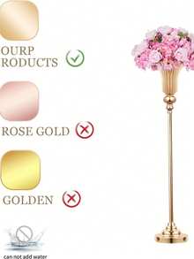 4pcs Metal Floral Decoration Stand, Metal Wedding Centerpiece Decoration Rack, High Table Decoration Vase, Suitable For Wedding Reception Centerpiece, Event Party, Hotel Home Decor (32 Inch, Gold) - 80cm/31.4inch - View 4