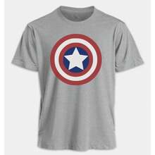 Warner Bros Shield T-Shirt For Men Women, Classic Red White Blue Casual Cotton Navy Blue Superhero Tee  Streetwear - 7 - View 5