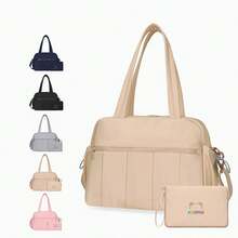 Large Capacity Simple Slanted Mother Bag, Equipped With A Small Handbag, Lightweight Mother Bag Set, Suitable For Outdoor Use - Multicolor - View 2
