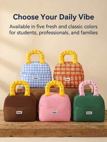 Bring Rice Insulated Lunch Bag, Office White-Collar Thermal Lunch Box Bag, Ice Pack Portable Thickened Large Capacity Student Lunch Bag - Multicolor - View 7