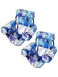 1/2/3pcs Adult Inflatable Pool Lounge Chair, Adult Water Hammock Float, Blue Floral Pattern Inflatable Pool Sofa, Portable Leisure Water Float Mat, Multi-Functional Relaxing Pool Floating Chair, Durable Waterproof Inflatable Floating Lounge Chair, Summer Water Entertainment Accessory, Suitable For Swimming Pool, Beach, Lake, Backyard, Pool Party, Outdoor Vacation, Daily Summer Water Relaxation, For Adult Use - Multiple Styles - View 17