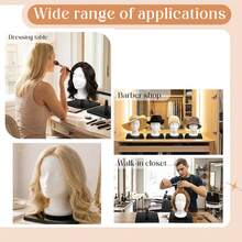 Wig Styling Holder Base For Tabletop Display Style Model Hair Hat Hairpieces Mask Salon Travel, Halloween - View 10