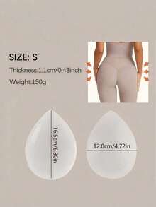 2pcs/Set Women's Sexy Invisible Reusable Silicone Butt Pads, Lift Buttocks Curves From Both Sides, Shape Body, Support Buttocks, Make Buttocks Look Larger, Suitable For Women Of All Body Types - Clear - View 8
