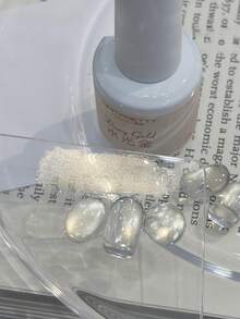 2026 New White Water Cat Eye Nail Gel, Gold Thread Glass Bead Crystal Rhinestone Glossy Effect, Brightening Versatile Suitable For All Skin Tones, Long-Lasting Durable, Professional Nail Salon Wearable Nail Light Therapy Gel - Multicolor - View 9