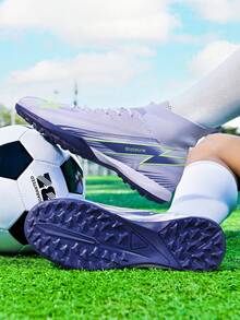 Unisex Rivet Football Shoes, Outdoor Match & Training Shoes - Mauve Purple - View 15