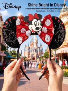 Disney 1件裝 米奇與米妮蝴蝶結髮箍，派對/主題樂園/假期髮飾頭帶，生日禮物 - 查看 2