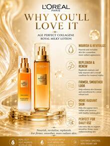 L’Oreal Paris L'Oreal 蜂蜜膠原蛋白精華水 & 乳液套組，65ml+50ml /130ml+110ml，輕盈質地深層補水保濕，減少皺紋，緊緻亮白，適合所有膚質 - LOTION & ESSENCE WATER SET - 查看 7