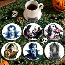 6 buah Tatakan Gelas PET, Tema Halloween, Desain Pola Vampir, Tahan Panas, Dapat Dicuci dengan Tangan, Terjangkau, Cocok untuk Dekorasi Acara dan Pesta, Hiasan Meja, Halloween, Natal, Dekorasi Hari Raya Thanksgiving - Tatakan Gelas PET - 1825 - View 10
