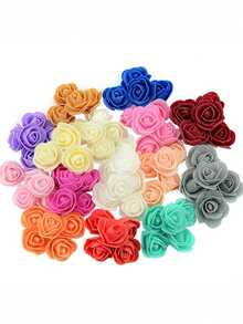 250pcs Artificial Foam Rose Flower Heads, Maintenance-Free, Suitable For Wedding Decoration, Table Centerpiece, Room Decor, Home Living Room Ornament, Autumn Decoration, Cake Dessert DIY, Best Choice For Birthday And Holiday Gifts - Multicolor - View 6