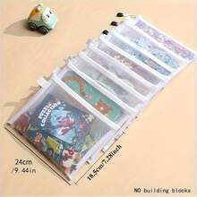 1pc/3pcs Transparent Zipper Mesh Bag 3 Sizes Waterproof Plastic Storage Pouch With Secure Zipper Suitable For Stationery Storage, Travel And Office Supplies And Puzzle Storage Durable Reusable Zipper Bag, Travel Organizer Bag, Sturdy Zipper Storage Sorting Bag Transparent Mesh Zipper Bag Storage Tool Cosmetic Storage Bag Back To School Season Essential Home Storage - White - View 9