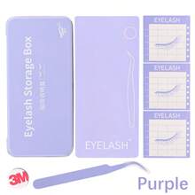 Set Alat Bulu Mata Wanita Modis 7 Buah, Palet Bulu Mata Magnetik & Pinset dalam Satu Kotak Penyimpanan Portabel. Kit Multifungsi Penting untuk Penata Bulu Mata dan Penggunaan Riasan Bulu Mata Sehari-hari. - MultiWarna - View 7