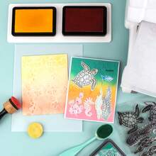 1 pieza Carpeta con relieve 3D, Suministros para scrapbooking DIY, Carpeta de plástico con relieve de patrón de concha, Adecuada para hacer tarjetas, scrapbooking y otras manualidades de papel - Multicolor - Ver 5