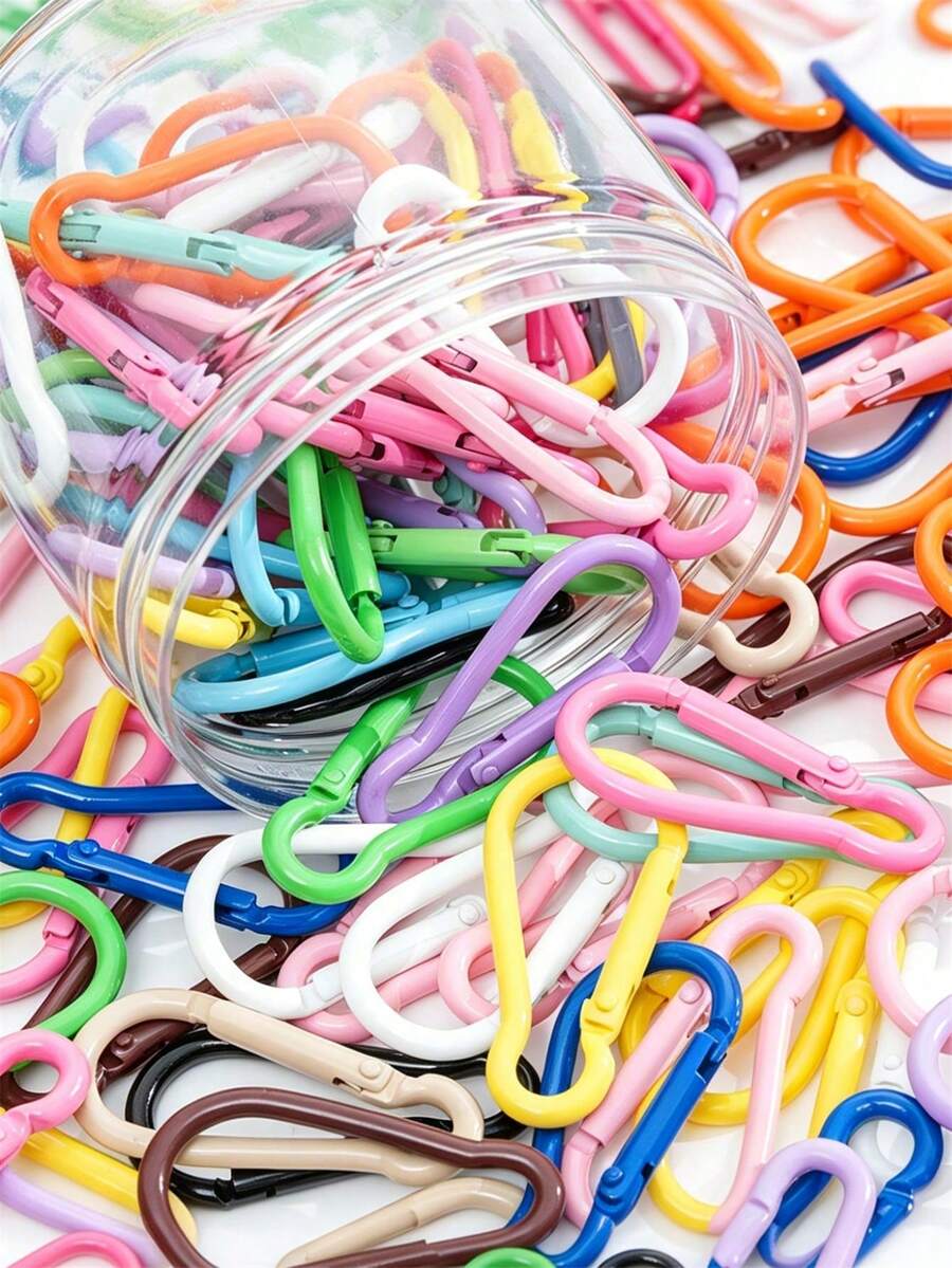 11/22pcs Aluminum Alloy Keychain Clip - Durable, Multi-Color Combination Suitable For Keys And Accessories, Lightweight And High-Quality Design, Secure Keychain | Colorful Keychain | Durable Clip, Carabiner Clip, Random Color - Multicolor - View 1