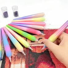 Multi-Color Gradient Anti-Slip Threaded Diamond Painting Pen, Includes 1 Pen And 5 Replaceable Pen Tips, Premium 5D Diamond Painting Accessories, Suitable For Beginners And Art Enthusiasts Craft Tool - Sets - View 1