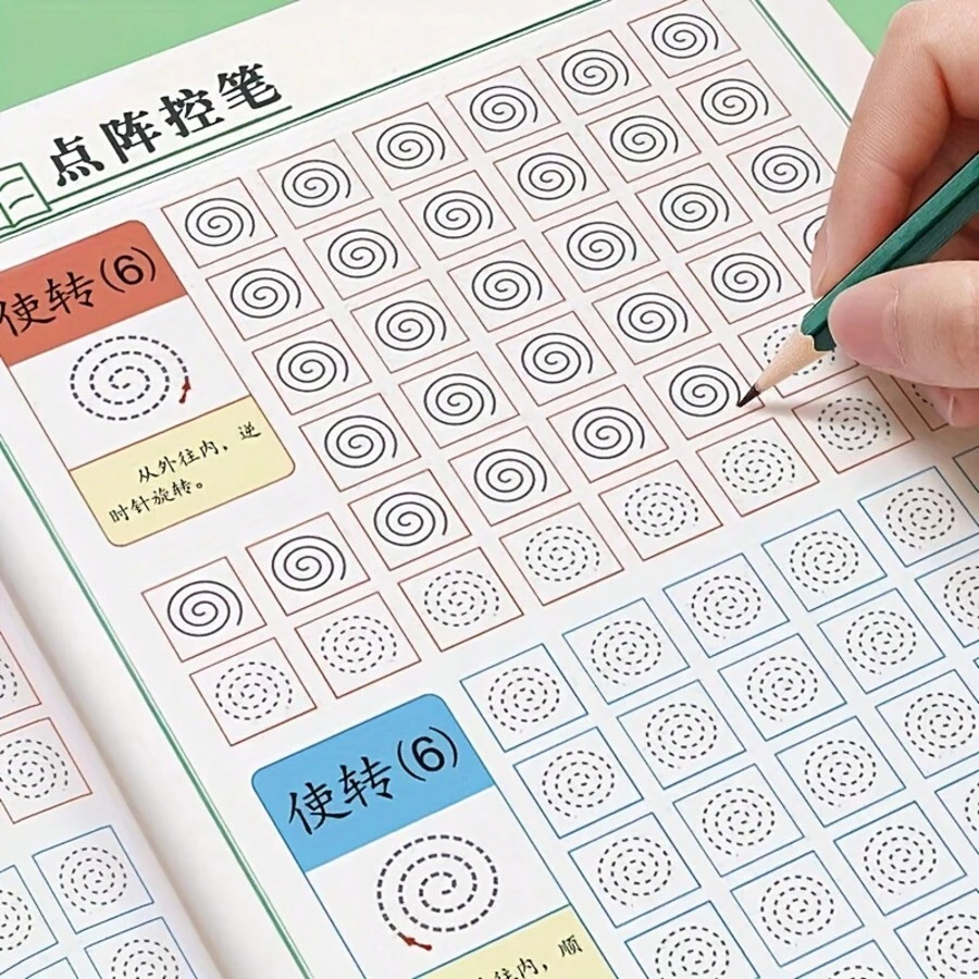 Pen Control Tracing Book, Dot Matrix Stroke Control Handwriting Practice Book, Writing Exercise For Children And Novices, Early Learning & Homework Assistant, Improve Fine Motor Skills, Ideal For Preschool Kindergarten Homeschool - Pen Control Tracing Book - View 1