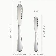 1pc Stainless Steel Butter Spreader - Reusable Cheese & Jam Slicer With Grooved Design For Easy Spreading, 3-In-1 Kitchen Tool For Home & Restaurant, Multi-Function Stainless Steel Butter Knife And Spreader For Cheese, Jars And Cream - Essential Kitchen Gadget And Supply - View 4