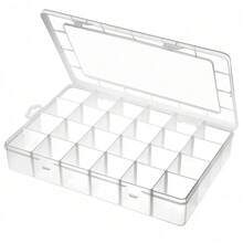 24 Grids Plastic Organizer Box Craft Organizer Storage With Adjustable Dividers Bead Box Fishing Tackles Box Jewelry Box - 24 Grids - View 1