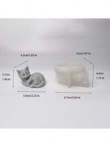 Cute Cat DIY Handmade Aromatherapy Plaster Multi-Function Silicone Mold - Cat - View 4