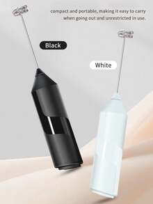 [電動雙頭奶泡器] 1 個，便攜式電動牛奶起泡器 | 迷你牛奶起泡器，電池供電（不含電池）咖啡手動攪拌器，不同攪拌頭適用於不同場景，效果更好。拿鐵、卡布奇諾、法拉沛奇諾、巧克力電動無線攪拌器 - 適合聖誕禮物 - 彩色 - 查看 3