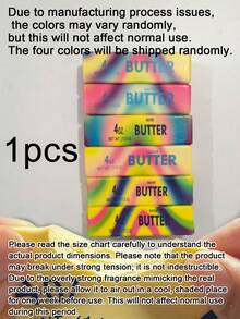 Realistic Colorful Butter Squeeze Toy, Rainbow Color - Soft Pressure-Resistant Finger Spinner, Slow Rebound Sensory Stress Relief Toy, Fun Prank Gift, Suitable For Autism, Stress And Anxiety Relief, Perfect Gift, Mood-Boosting - Multicolor - View 9