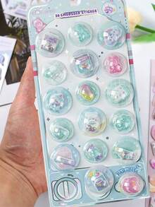 熱門3D膠囊搖搖貼紙，適用於剪貼簿、日誌、手機、平板電腦、兒童獎勵表、教育手工藝用品 - 彩色 - 查看 15