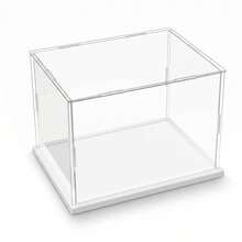 Vitrina acrílica, caja acrílica transparente ensamblada, alternativa a la caja de vidrio, utilizada para exhibir figuras, almacenamiento y organización del hogar - Blanco - Ver 4