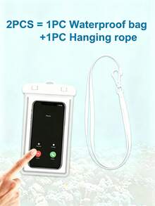 2pcs Universal Waterproof Phone Pouch, Waterproof Phone Case, Compatible With IPhone 14/13/12/11 Pro Max/XS Plus, Compatible With Samsung Galaxy S22/S23 Phones (Up To 7.0 Inches), 3D Waterproof Phone Dry Bag - Multicolor - View 14
